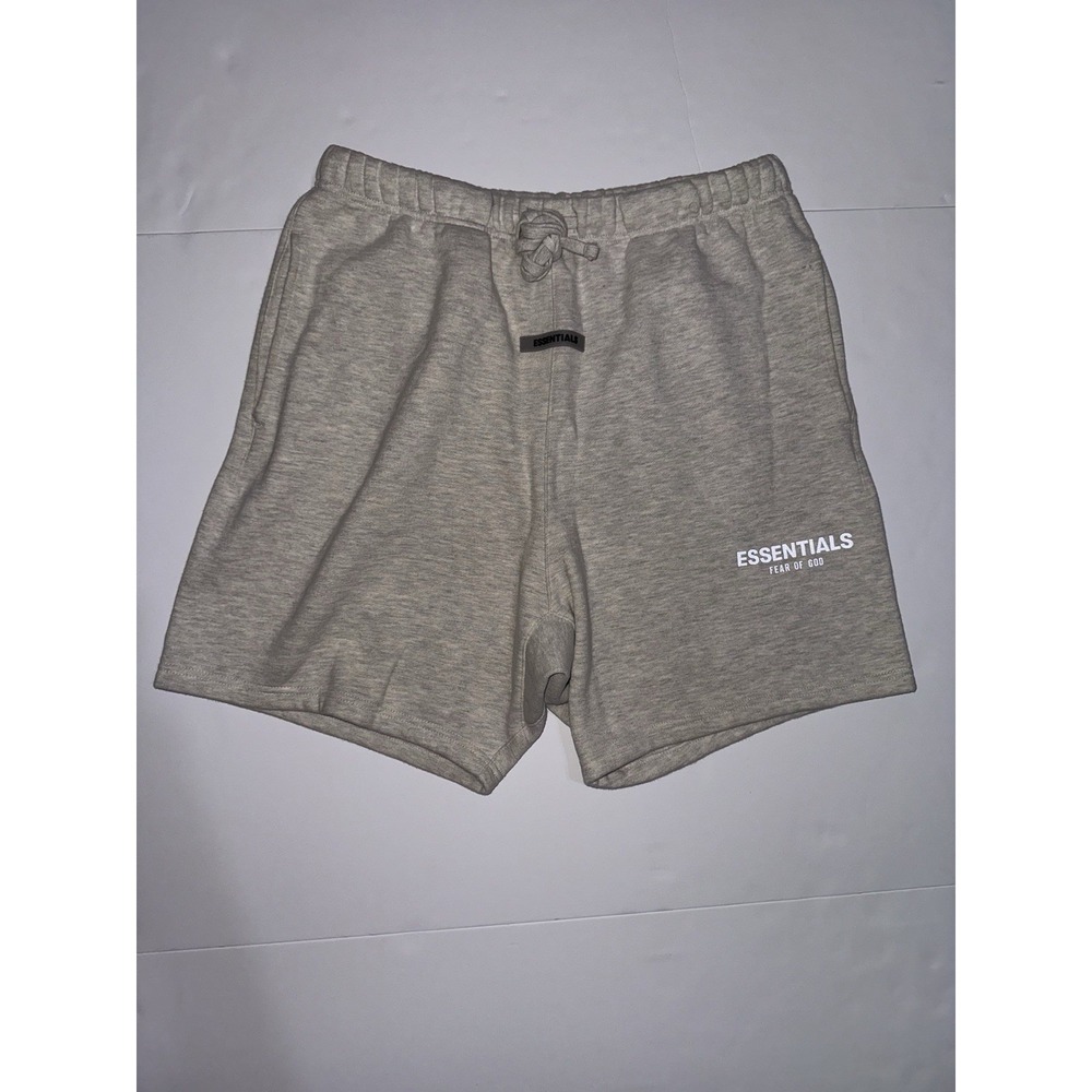 Fear Of God Essentials Shorts Gray Fleece Drawstring Logo Men's M